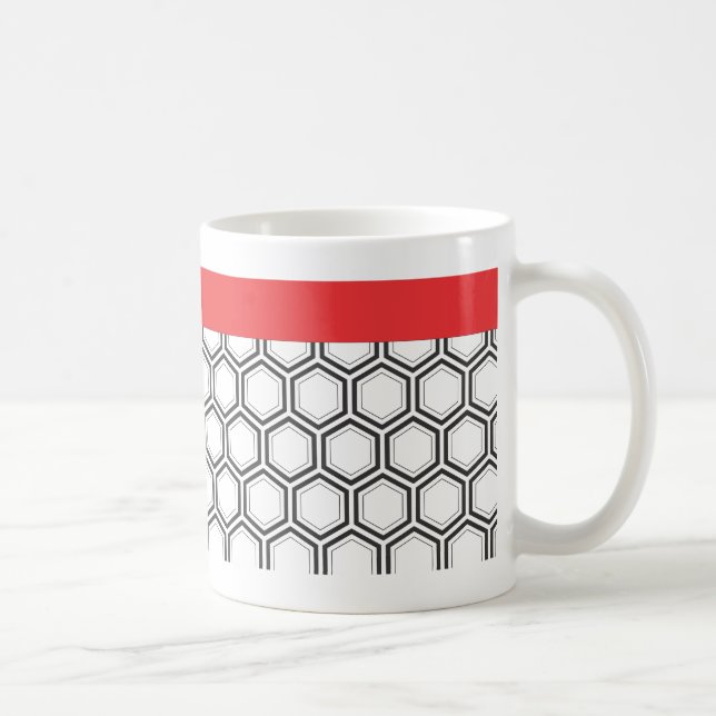 Mug Musique Personnalisée Motif Honeypeb Noir Et Blanc (Droite)