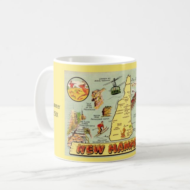 Mug Musique personnalisée New Hampshire (Devant gauche)