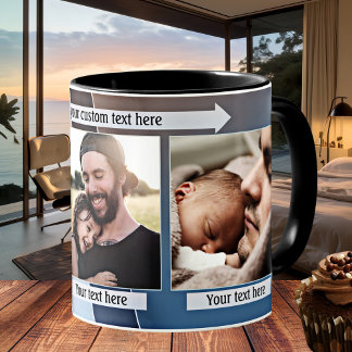 Mug Musique photo de Fête des pères de conception géom