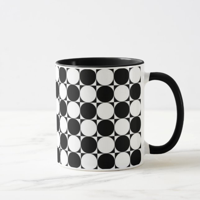 Mug Musique Pois noire et blanche (Droite)