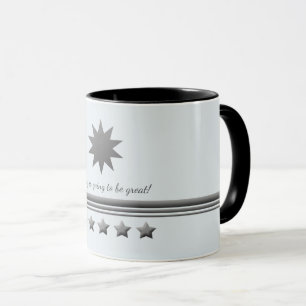 Mug Musique professionnelle 5 étoiles Silver Text