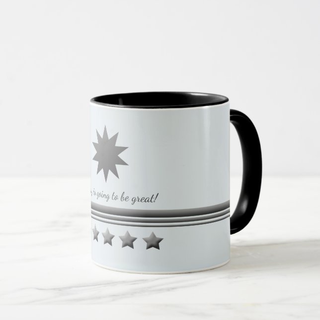 Mug Musique professionnelle 5 étoiles Silver Text (Devant droit)