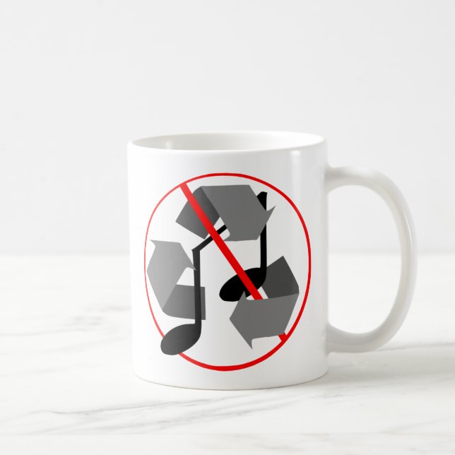 Mug Musique Recyclée surpassée (Droite)