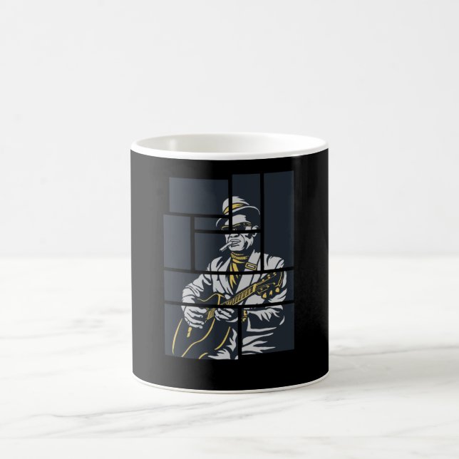 Mug Musique Retro Blues Man joue de la guitare jazz (Centre)