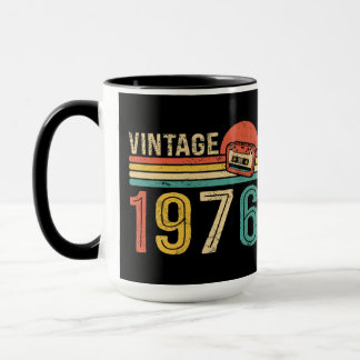 Mug Musique Rétro Cassette Anniversaire 1976 Cadeau Bd