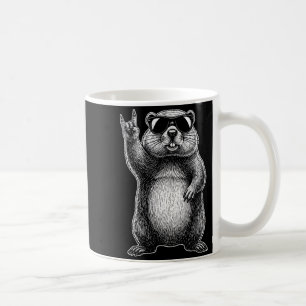 Mug Musique rétro de rock de marmotte de Groundhog Me