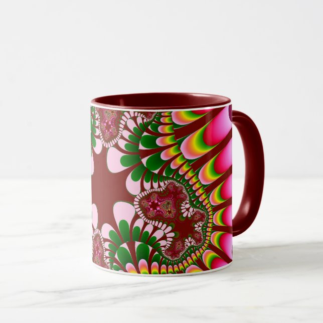 Mug Musique rose à la fraise (Devant droit)