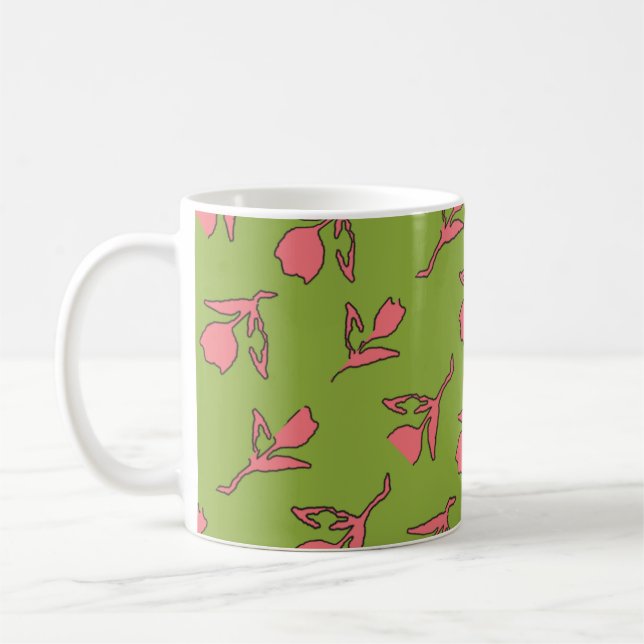 Mug Musique rose et verte au calme (Gauche)