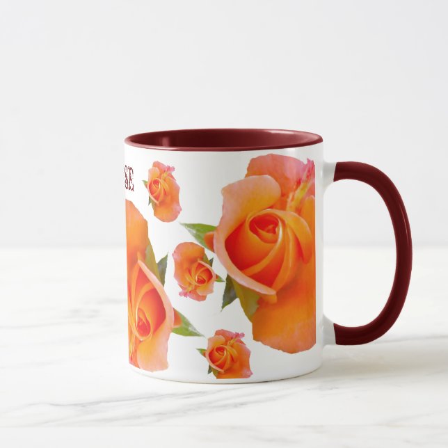 Mug Musique Rose orange (Droite)