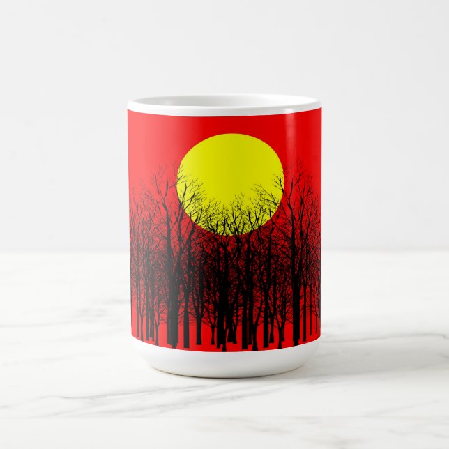 Mug Musique rouge couché de soleil (Centre)