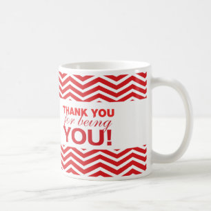 Mug Musique rouge Merci Chevron
