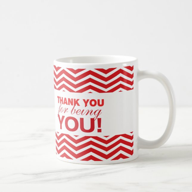 Mug Musique rouge Merci Chevron (Droite)
