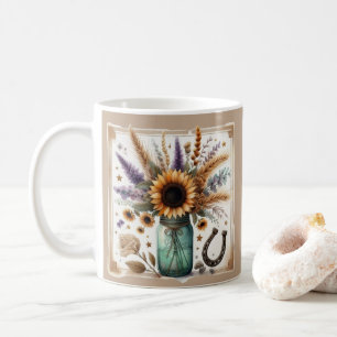 Mug Musique rustique de tournesol occidental