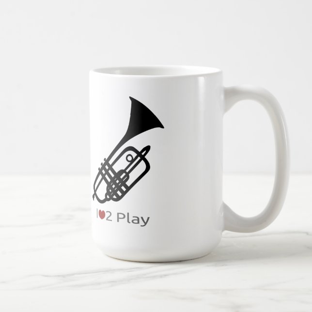Mug Musique silhouette de trompette (Droite)