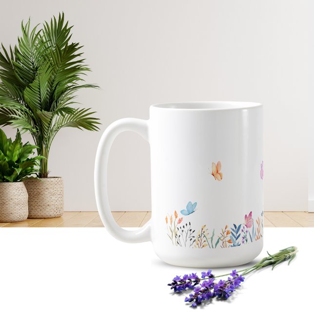 Mug Musique simple de conception de fleurs (Créateur téléchargé)