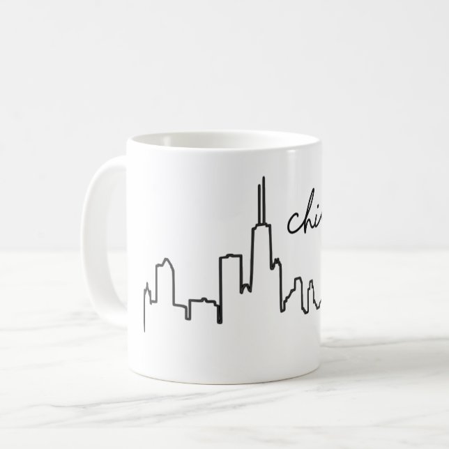 Mug Musique Skyline de Chicago (Devant gauche)