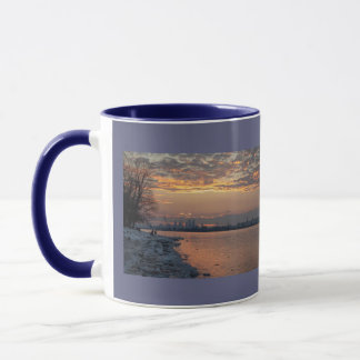 Mug Musique Sunset de la rivière Wintertime
