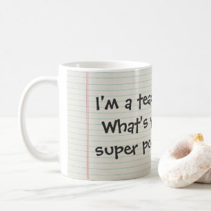 Mug Musique Super Power Teacher