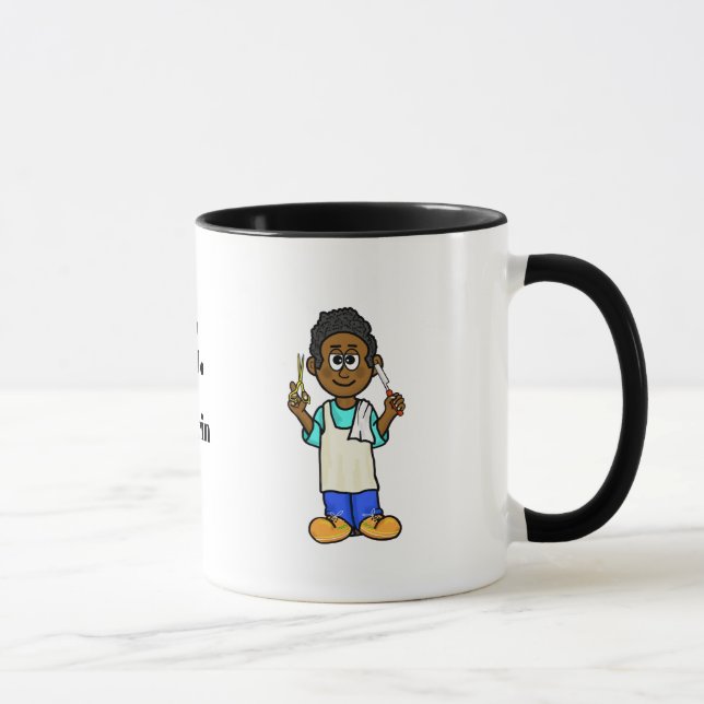 Mug Musique SWAG en barbier noir (Droite)