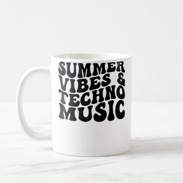 Mug Musique Techno d'été Vibes EDM Rave Plage (Gauche)