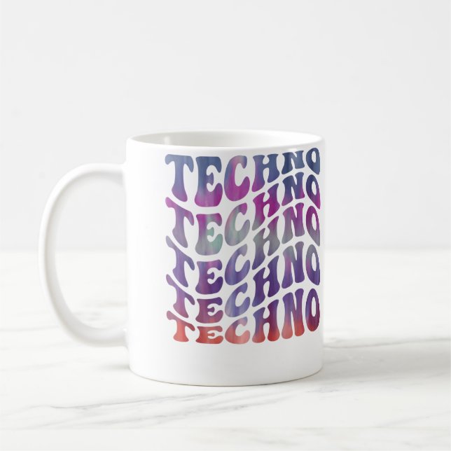 Mug Musique Techno Psychedelique Style Edm Dj Rave (Gauche)