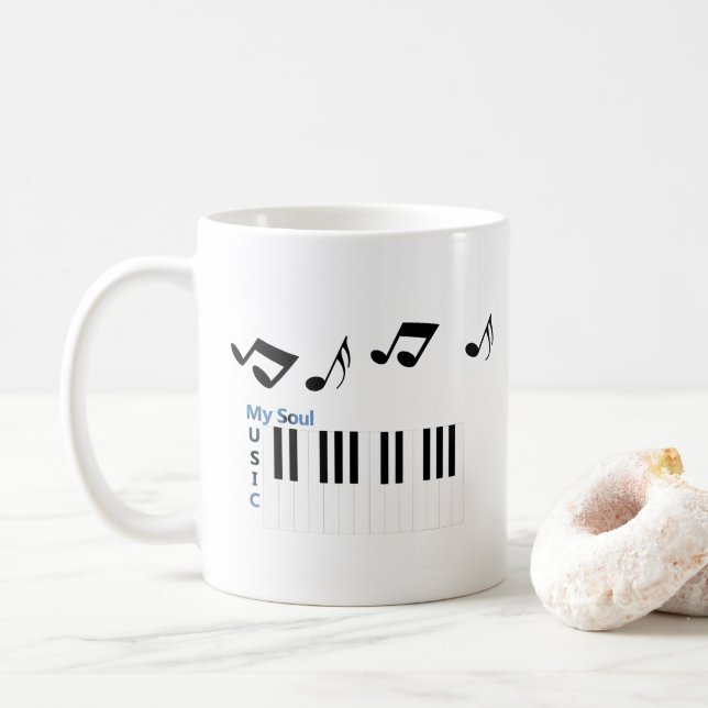 Mug Musique Touche de Piano Note de Musique (Avec donut)
