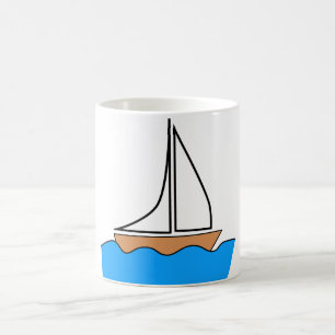 Mug Musique vectorielle de bateau simple