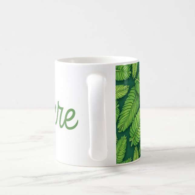 Mug Musique verte nature (Poignée)