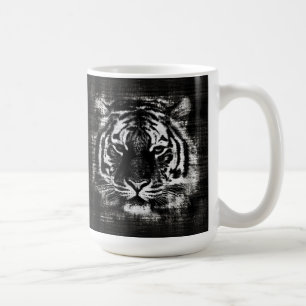 Mug Musique Vintage de tigre noir et blanc
