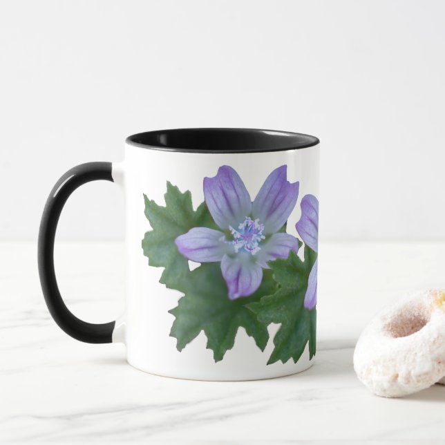 Mug Musique violette Fleur sauvage (Avec donut)