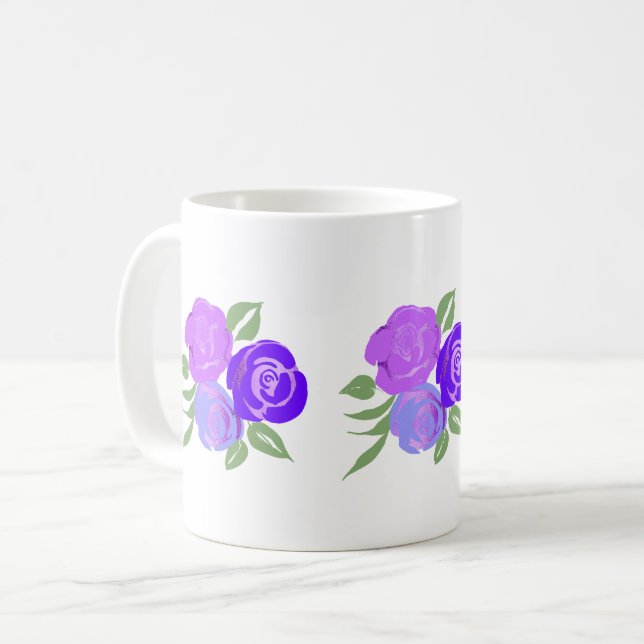 Mug Musique violette Rose (Devant gauche)
