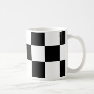 Mug Musiques en damier noir et blanc