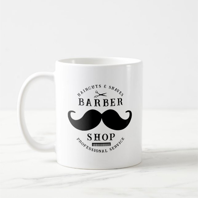 Mug Mustache Barber Shop moderne Coiffeur Barbershop (Gauche)