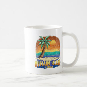 Mug Mustang Island Texas Vintage Souvenir désorganisé