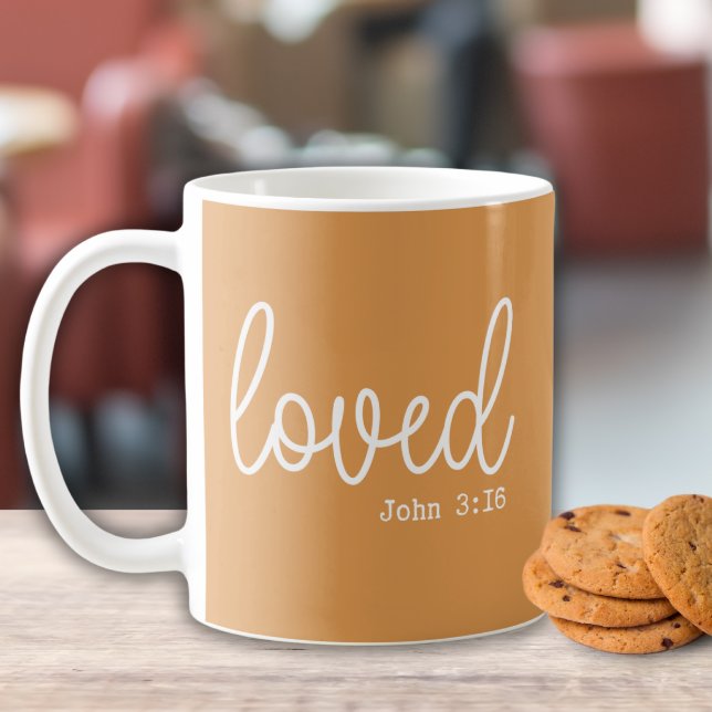Mug Mustard Love Faith Citation minimaliste (Créateur téléchargé)