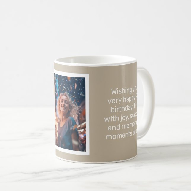 Mug Muted Elegance Calm Stone Bonne carte d'anniversai (Devant droit)