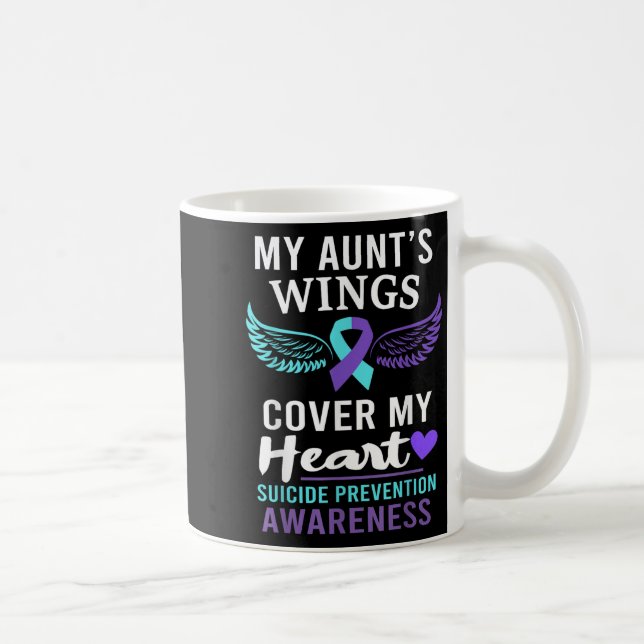 Mug My Aunt's Wings Cover Heart Suicide Awareness Ribb (Droite)