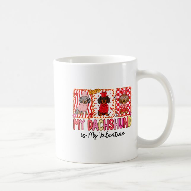 Mug My Dog Is My Valentine Cute Dachshund Dogs For Dog (Droite)