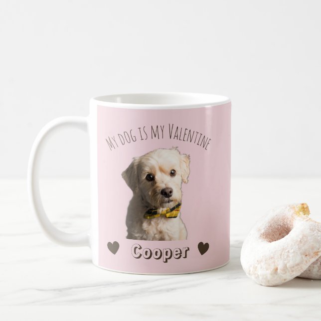 Mug My Dog Is My Valentine – Personalized Pet  (Avec donut)