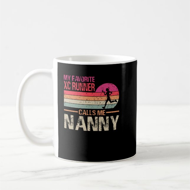 Mug My Favorite Cross Country Runner Calls Me Nanny -  (Gauche)