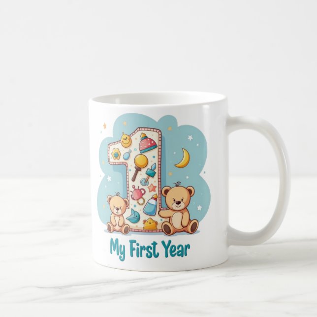 Mug "My First Year  Adorable Baby Milestone Teddy Bear (Droite)