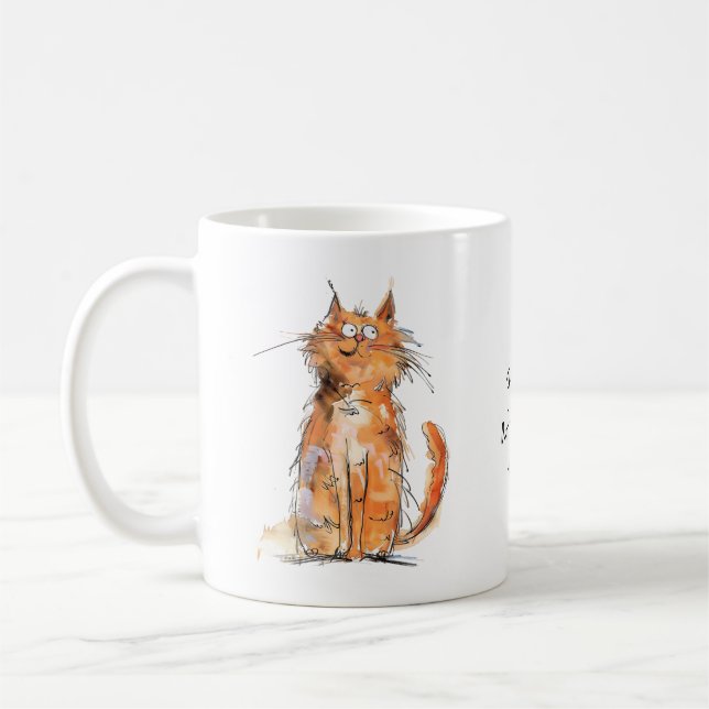 Mug My Friday Afternoon Face Cat Work Place Humor (Gauche)