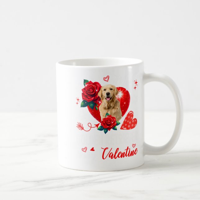 Mug My Golden Retriever Is My Valentine Owner Floral H (Droite)