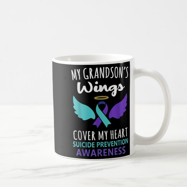 Mug My Grandson's Wings Cover Heart Suicide Awareness  (Droite)