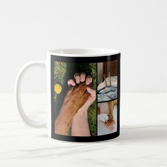 Mug My Heart Has Four Legs Dog Love Design (Gauche)