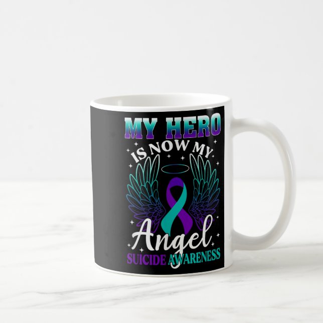Mug My Hero Is Now My Angel Suicide Purple Turquoise S (Droite)