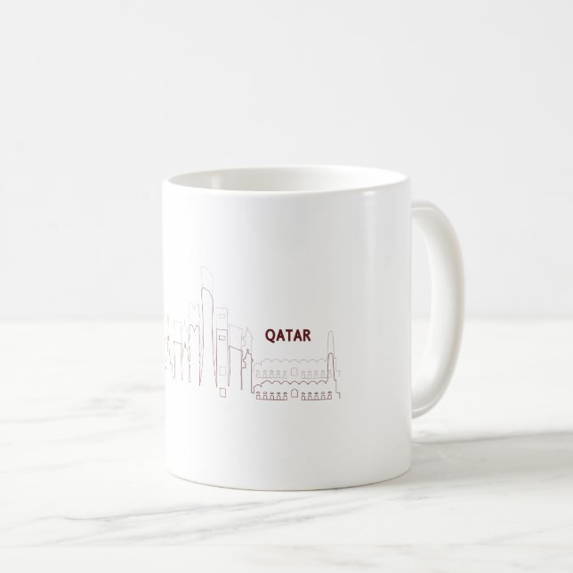 Mug My Home Qatar – Minimalist Design (Devant droit)