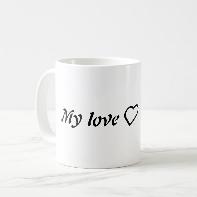 Mug My Love ❤️ - Citation minimaliste romantique pour  (Devant gauche)