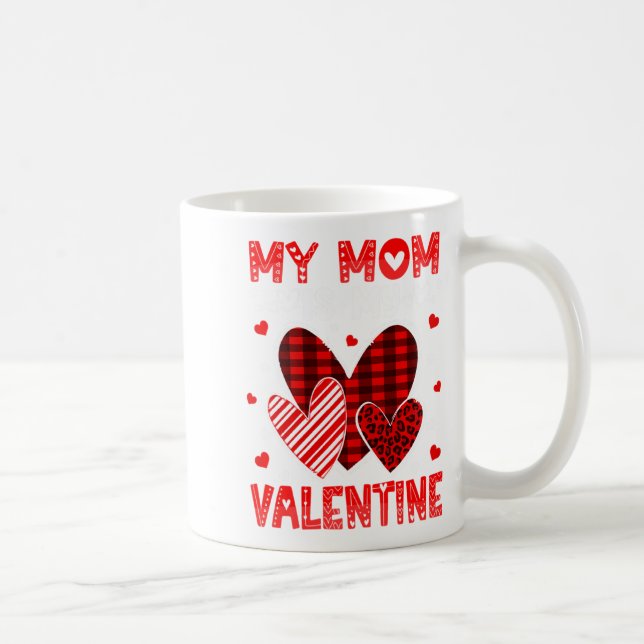 Mug My Mommy Is My Valentine Heart Kid Boys Girls Vale (Droite)