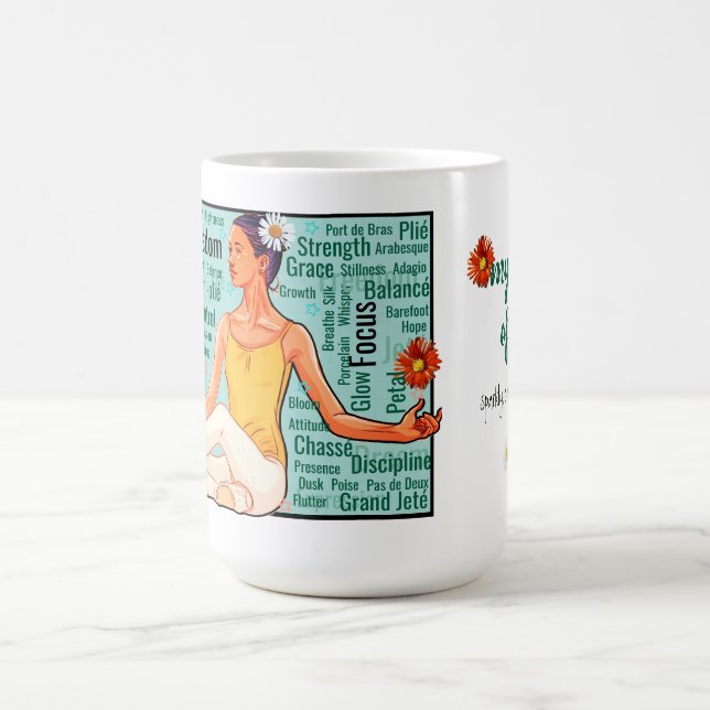 Mug My Pointe of View – Word Cloud Ballet Girl Art (Centre)